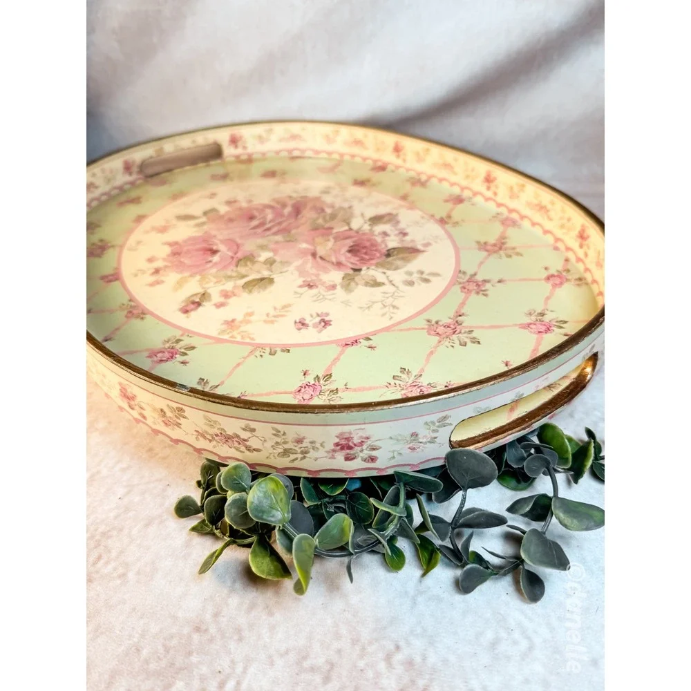 Vintage Floral Serving Tray